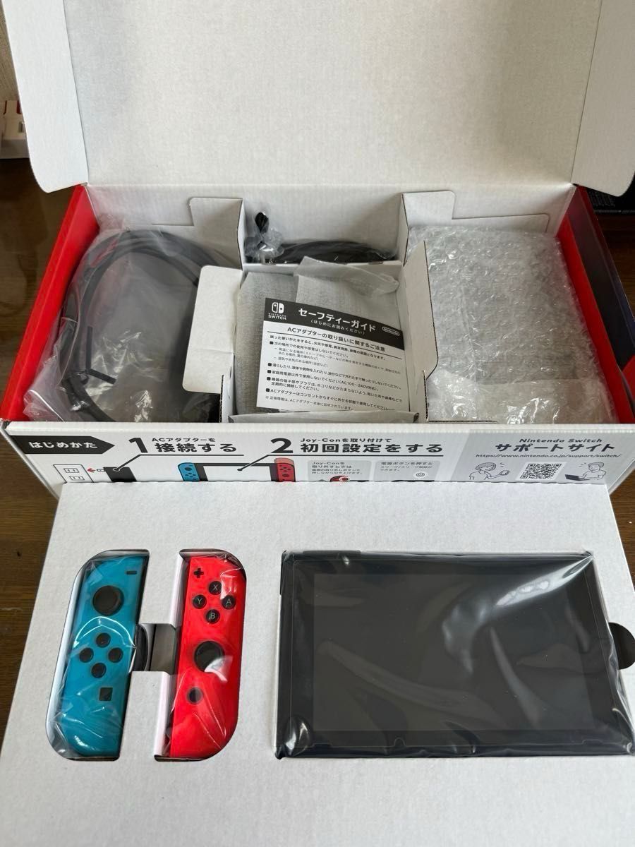 極美品 Nintendo Switch ニンテンドースイッチ バッテリー強化版 +スプラトゥーン2&ケース