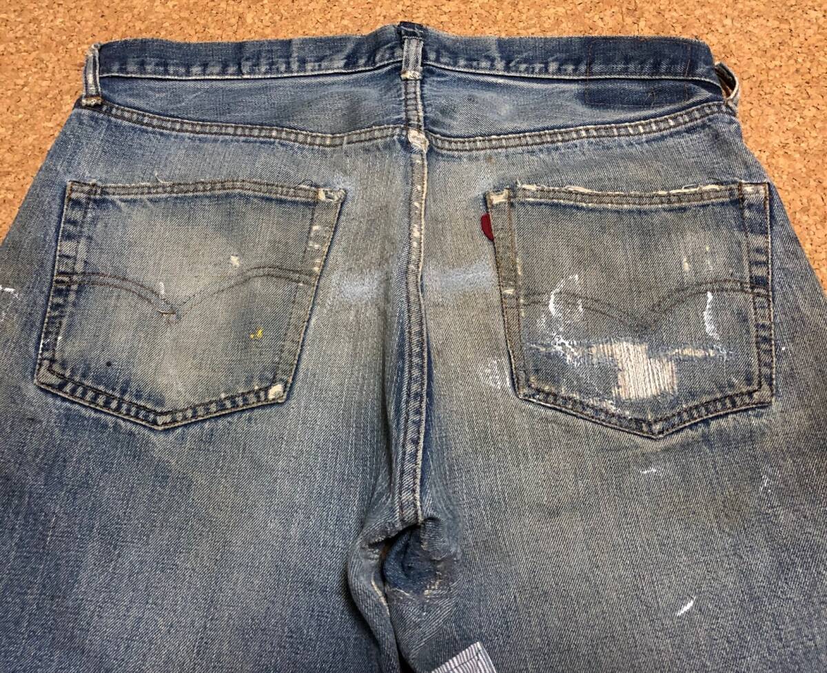 70S LEVIS リーバイス501 66前期 刻印6 雰囲気系 グランジ 唯一無二　実寸W約35インチ リペア済み _画像4