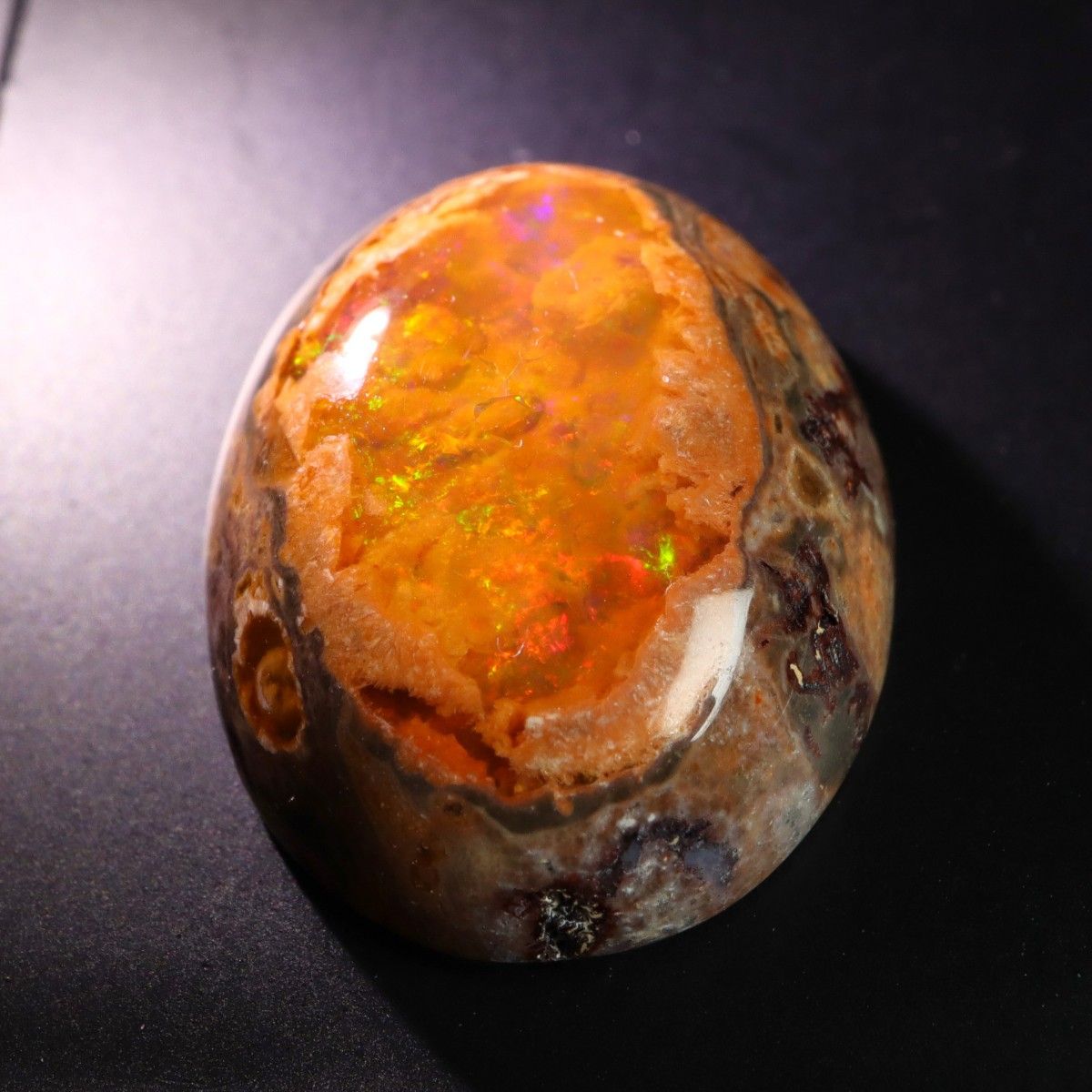 天然カンテラオパール メキシコ産 12.940ct  OV カボション ルース