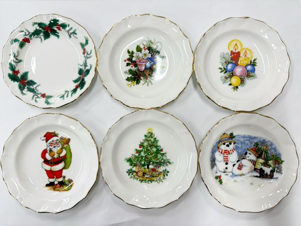 【セット】DUCHESS ダッチェス クリスマス小皿 6枚セット イングランド製 12cmプレートの画像1
