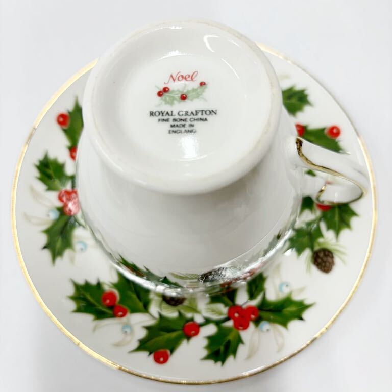【セット】Royal Grafton ロイヤルグラフトン Noel クリスマス食器 4点まとめ売り 英国ビンテージ品の画像9