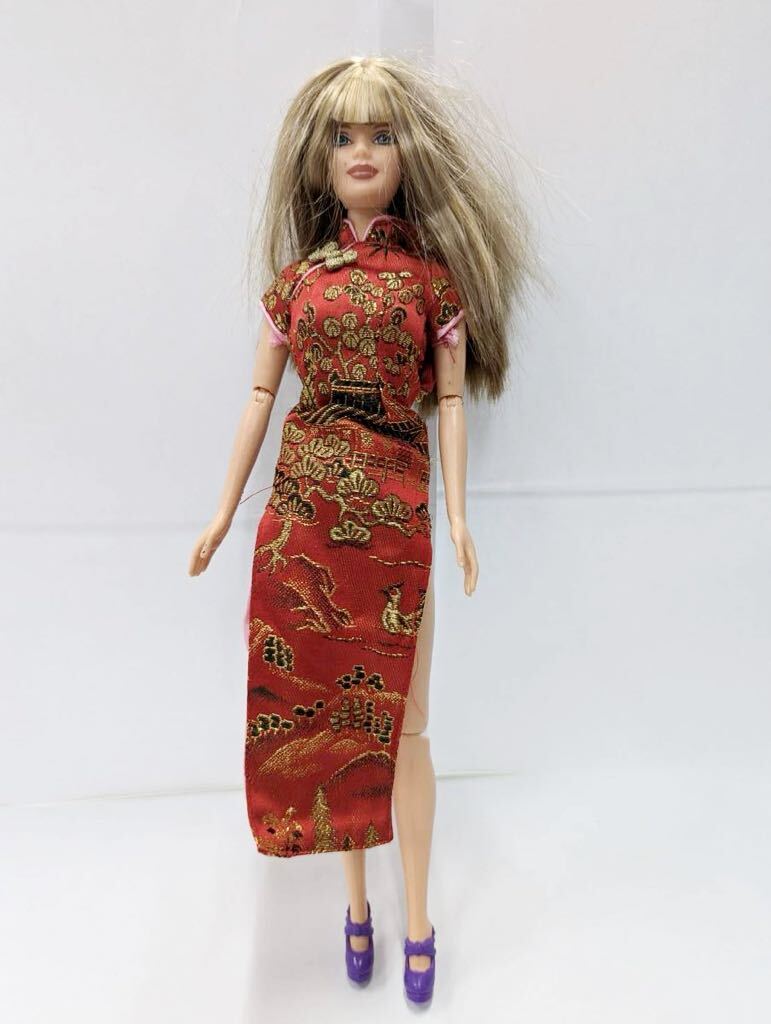 Barbie バービー人形 マテル社 インドネシア製 着せ替え人形 昭和レトロ 当時物 ビンテージ チャイナ服の画像1