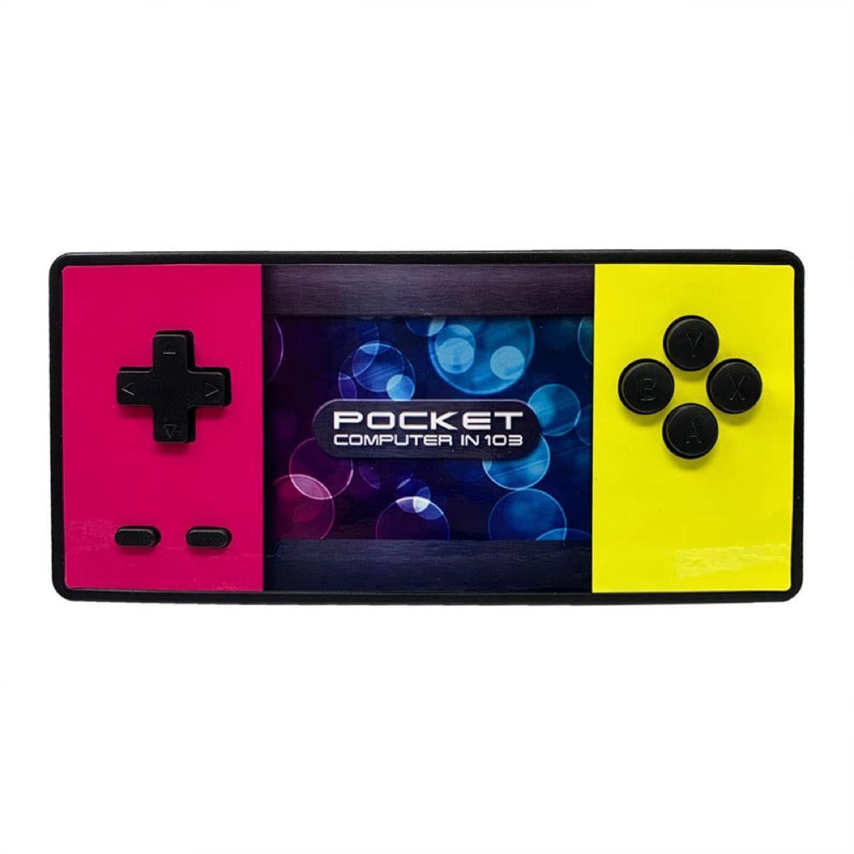 【ファミコン互換機】POCKET XI テレビ接続 内蔵ゲーム 全194種 FCカセット対応  (ピンク＆イエロー) ＋ソフト4本