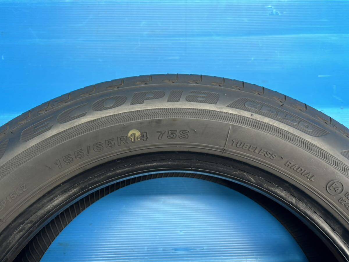 ☆個人宅可☆B36■ブリヂストン エコピア BS ECOPIa EP150 155/65R14 4本 2020年製造 5～6分山位 点検済の画像6