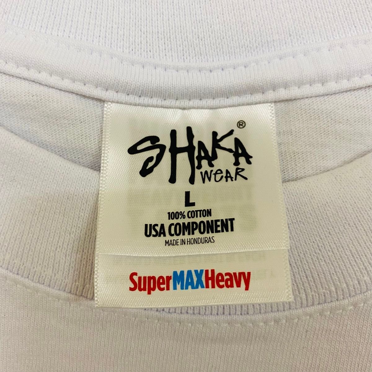 新品未使用 シャカウェア SHAKA WeAR 7.5oz ヘビーウエイト 無地 長袖Tシャツ ロンT 白 ホワイト L