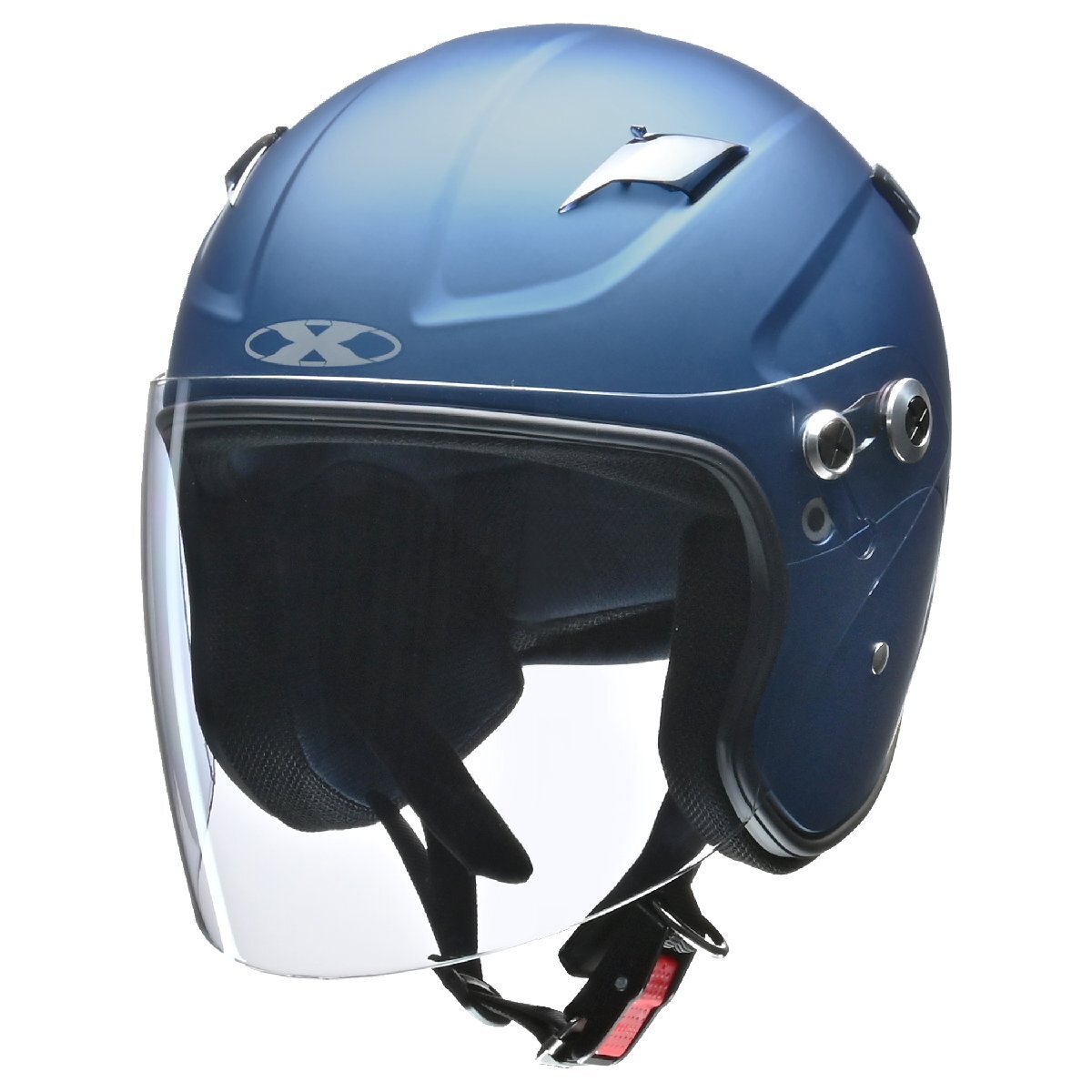 セミジェットヘルメット　X-AIR RAZZO STRADA　マットネイビー　LL(61～62cm未満)サイズ　RAZZO STRADA MNV LL リード工業_画像1