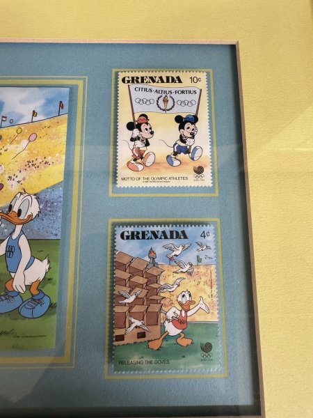  Disney stamp guarantee Lee picture frame entering stamp Games of XXIV Olympiad