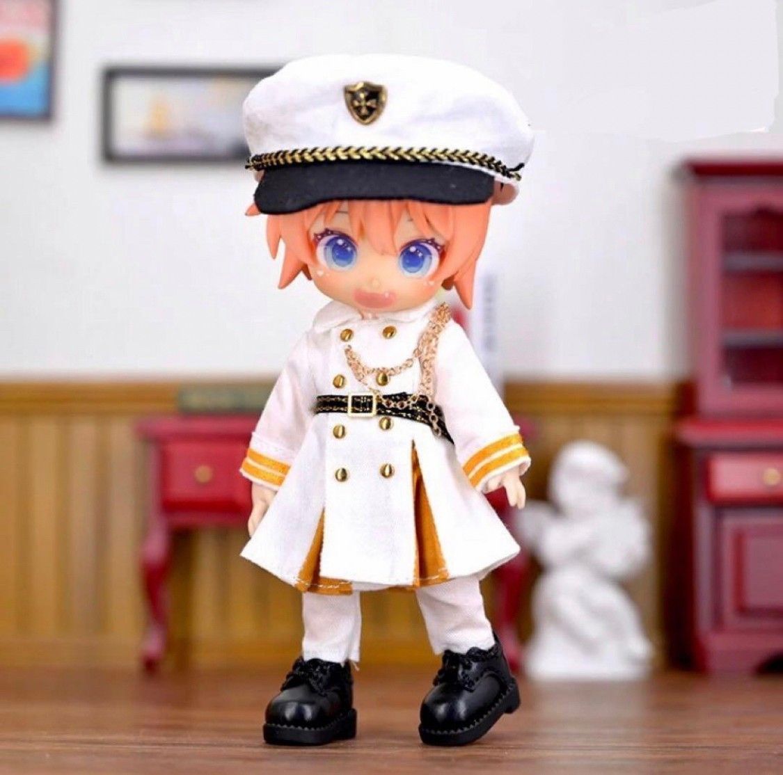 ホワイト 白 オビツ11 軍服 上下 セット 帽子付 ねんどろいど 人形 ドール