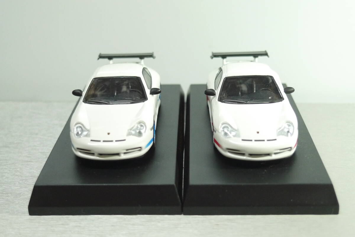 京商 サンクス 1/64 ポルシェ 911 GT3 RS 赤と青 ライン セット 中古品_画像4