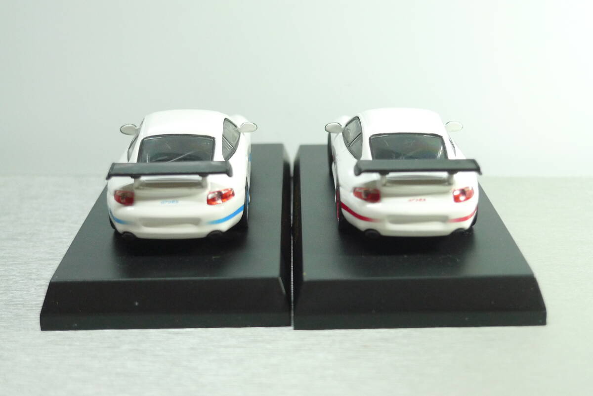 京商 サンクス 1/64 ポルシェ 911 GT3 RS 赤と青 ライン セット 中古品_画像6