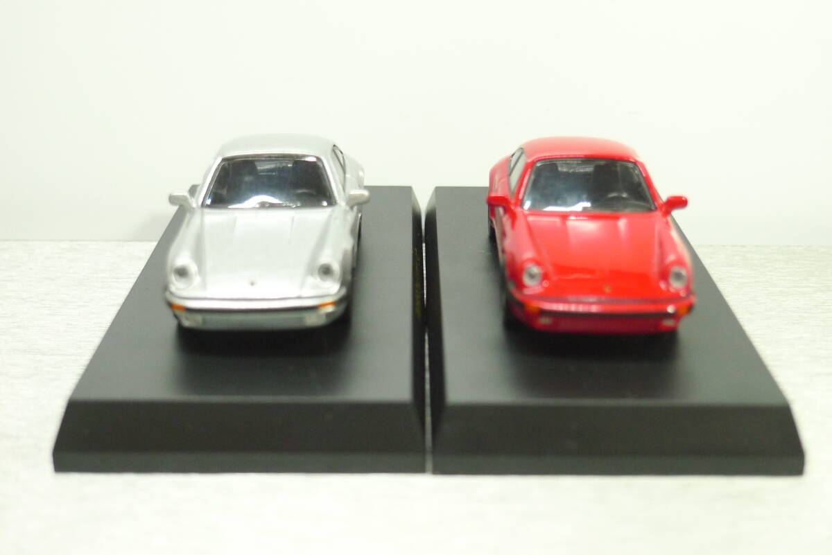 京商 サンクス 1/64 ポルシェ 911 SC 赤とシルバー 2個セット 中古品の画像3