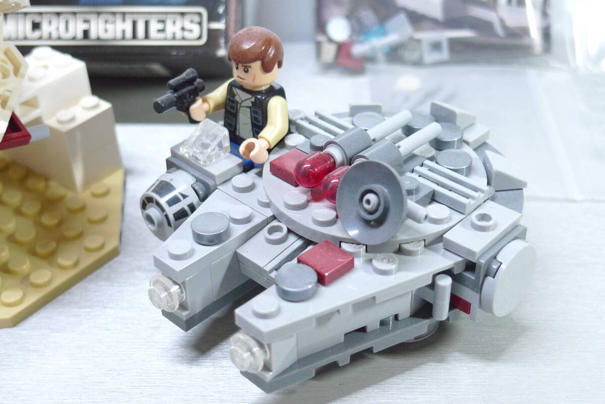 LEGO Lego Звездные войны микро Fighter zX Wing Fighter . millenium Falcon 2 комплект б/у товар 