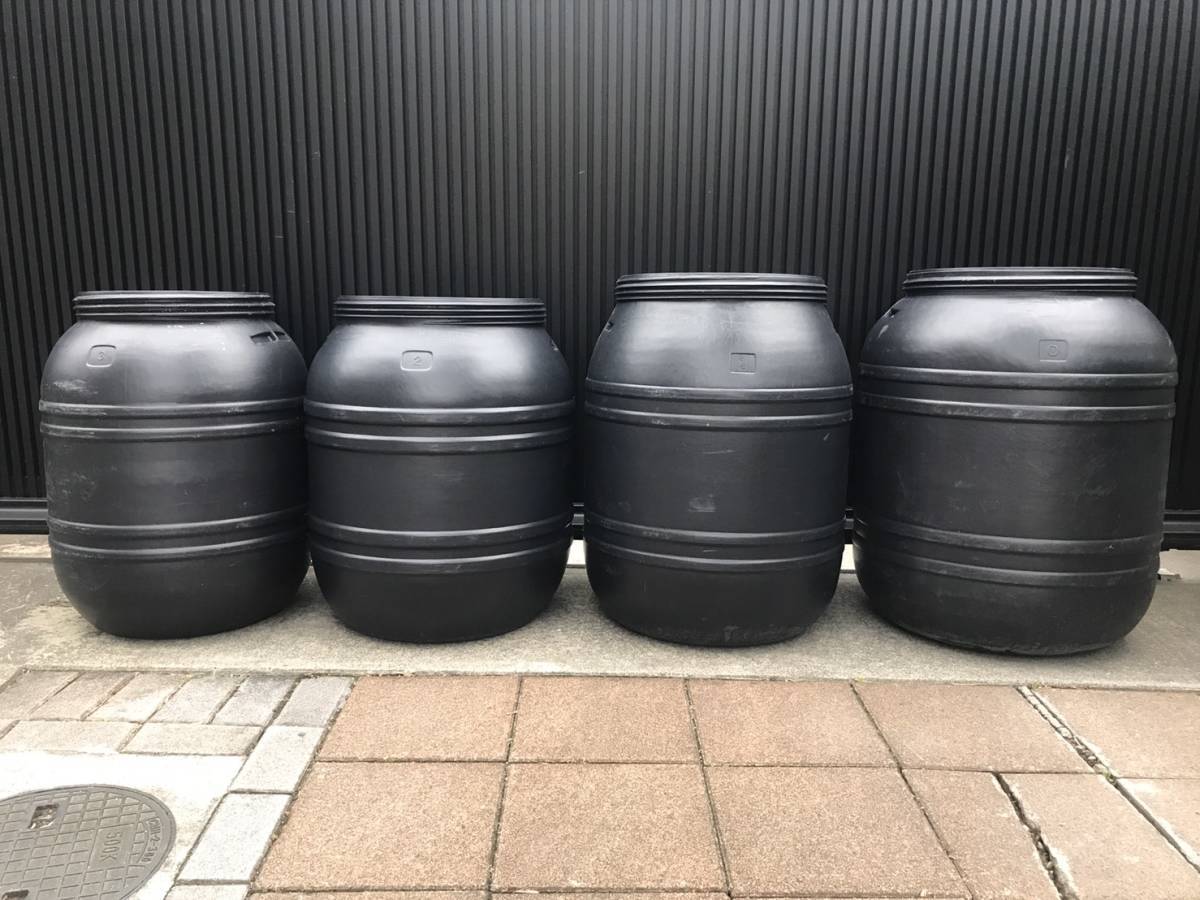 タンク 約１６０Ｌ サイズ１ 雨水 樹脂製 メダカ 貯水 貯蔵 肥料 園芸 菜園 ごみ入れ リサイクル品の画像3