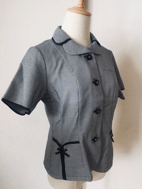 ※Aランク※【中古】FOLK_9号_オーバーブラウス/FB71009/半袖シャツ/フォーク/かわいいOL会社制服/おしゃれ事務服