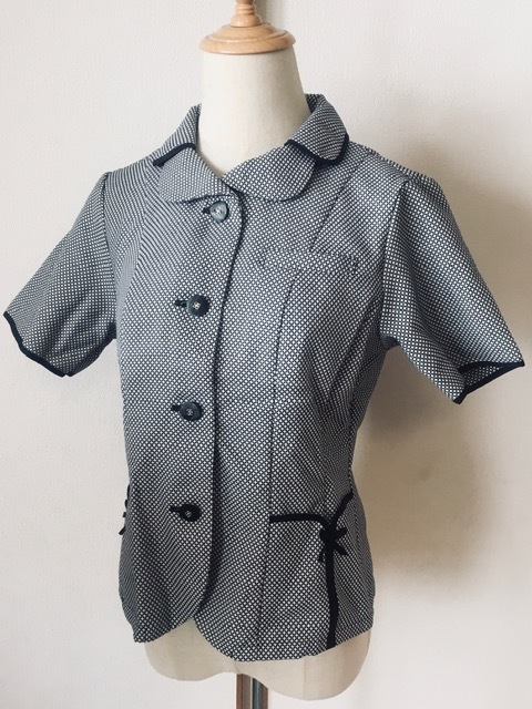 ※Bランク※【中古】FOLK_11号_オーバーブラウス/FB71009/半袖シャツ/フォーク/かわいいOL会社制服/おしゃれ事務服