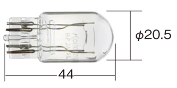 小糸製作所/KOITO ノーマル白熱バルブ 日産 ノート クリア 12V 21/5W 入数：1個 P8812(ブリスターパック整理No.C-02)_画像2