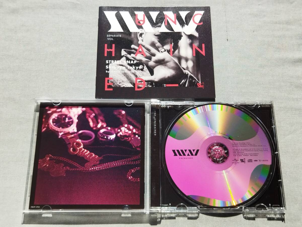 4411a 即決有 中古CD 【FC.mobile限定盤】 帯付き SWAY 『Unchained』 DOBERMAN INFINITY 劇団EXILE AK-69 SHOKICHI SALU HIROOMI TOSAKA _画像4