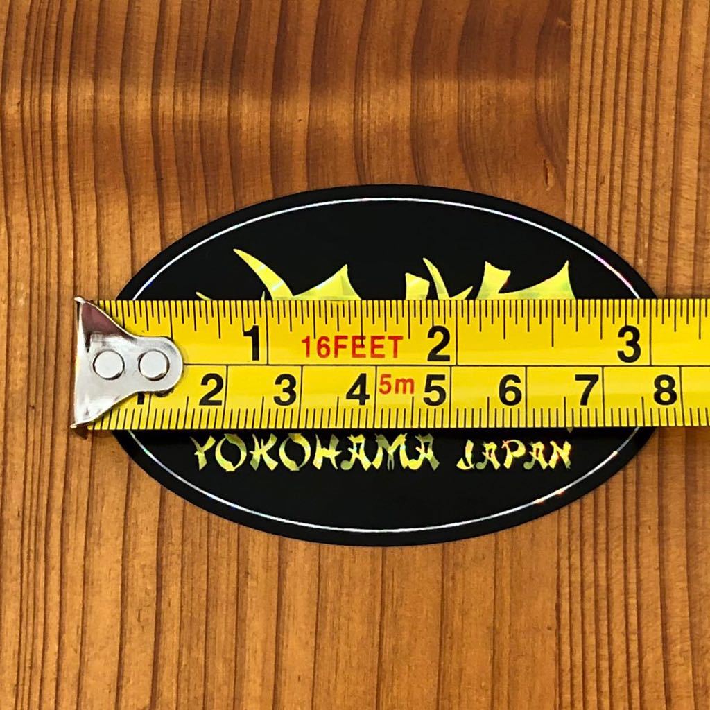 HONMOKU Oval 本牧 横浜 yokohama mooneyes ムーンアイズ ステッカー デカール シール プリズム オーバル ラメの画像2