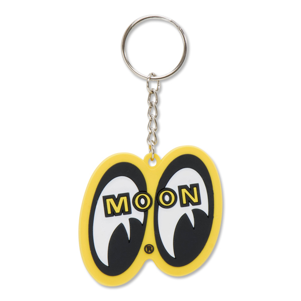 MOON Equipped イエロー 84円発送可 黄色 アイシェイプ ラバー キーホルダー キーリング Key Ring mooneyes ムーンアイズ 車 バイク_画像4