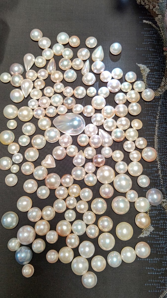 てりが美しいマベパール(マベ真珠)大量出品153個！！約317.14g/1,585.7ct！の画像10