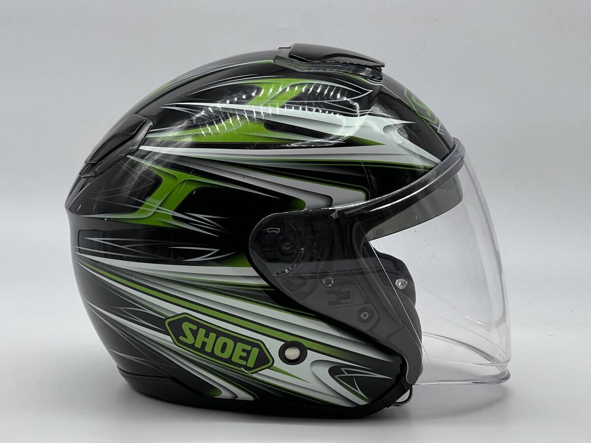 SHOEI ショウエイ J-Cruise CLEAVE ジェイ-クルーズ クリーブ GREEN/BLACK J-CRUISE ジェットヘルメット Lサイズの画像6