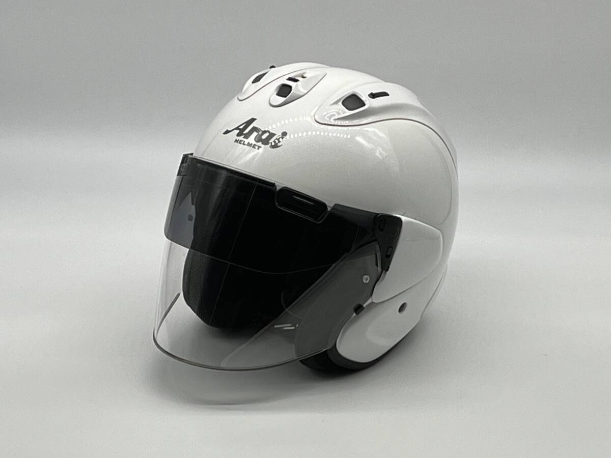 Arai アライ VZ-RAM PLUS グラスホワイト VZ-Ram Plus GLASS WHITE ジェットヘルメットMサイズ_画像4