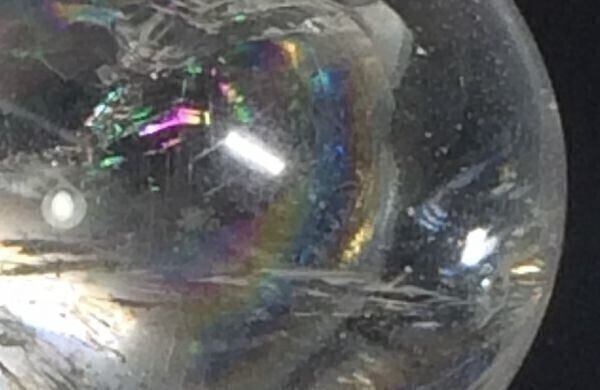 レインボークリスタル 原石真球 虹水晶 7つの願いを叶える神秘のパワーストーン 希少約25ミリ☆_画像3