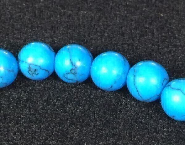 [Premio Fortuna] бирюзовый ( бирюза ) браслет прекрасный бирюзовый голубой. 8 мм браслет примерно 23 шарик внутренний диаметр примерно 16 см 30163##