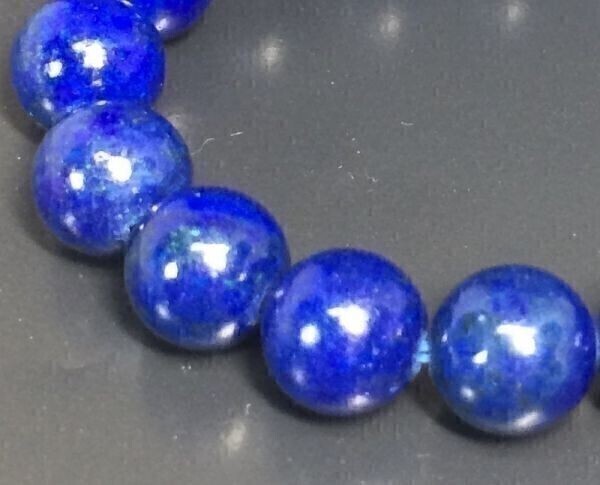 【Premio Fortuna】ラピスラズリ8ミリブレスレット 高貴の青 使いやすい8ミリ珠 内径約16.5センチ弱 506131■■の画像2