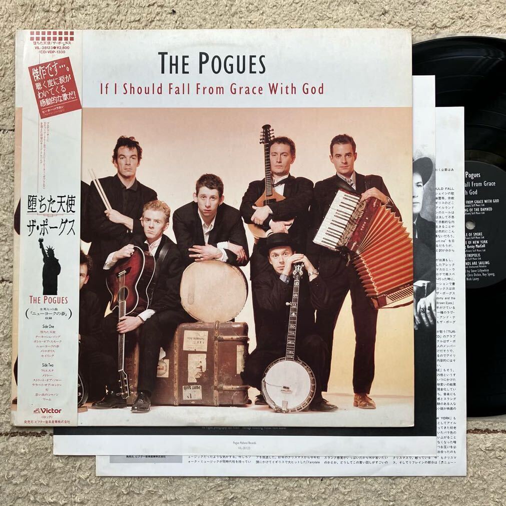 JPN ORIGI◆初版 MAT1◆帯 OBI◆LP◆The Pogues(ザ・ポーグス)「If I Should Fall From Grace With God(堕ちた天使)」◆1988年 VIL-28123_画像1