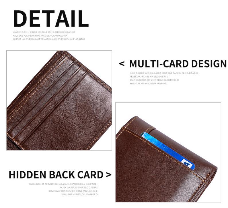 牛革メンズ 財布 、コンパクト財布、カード12枚収納、 RFID スキミング防止 上質＊新品＊当日発送（コーヒ）_画像9