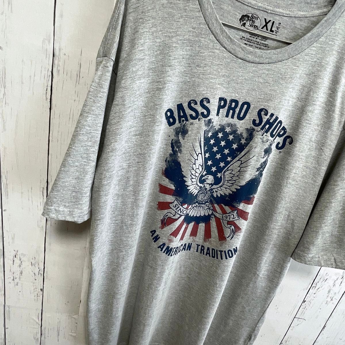 Bass Pro Shops　Tシャツ　XL　グレー　イーグル　プリント　古着
