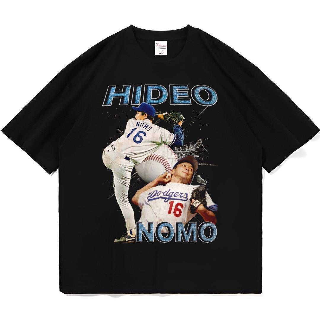 野茂英雄 ドジャース Tシャツ 野球 ブラック vintage_画像1