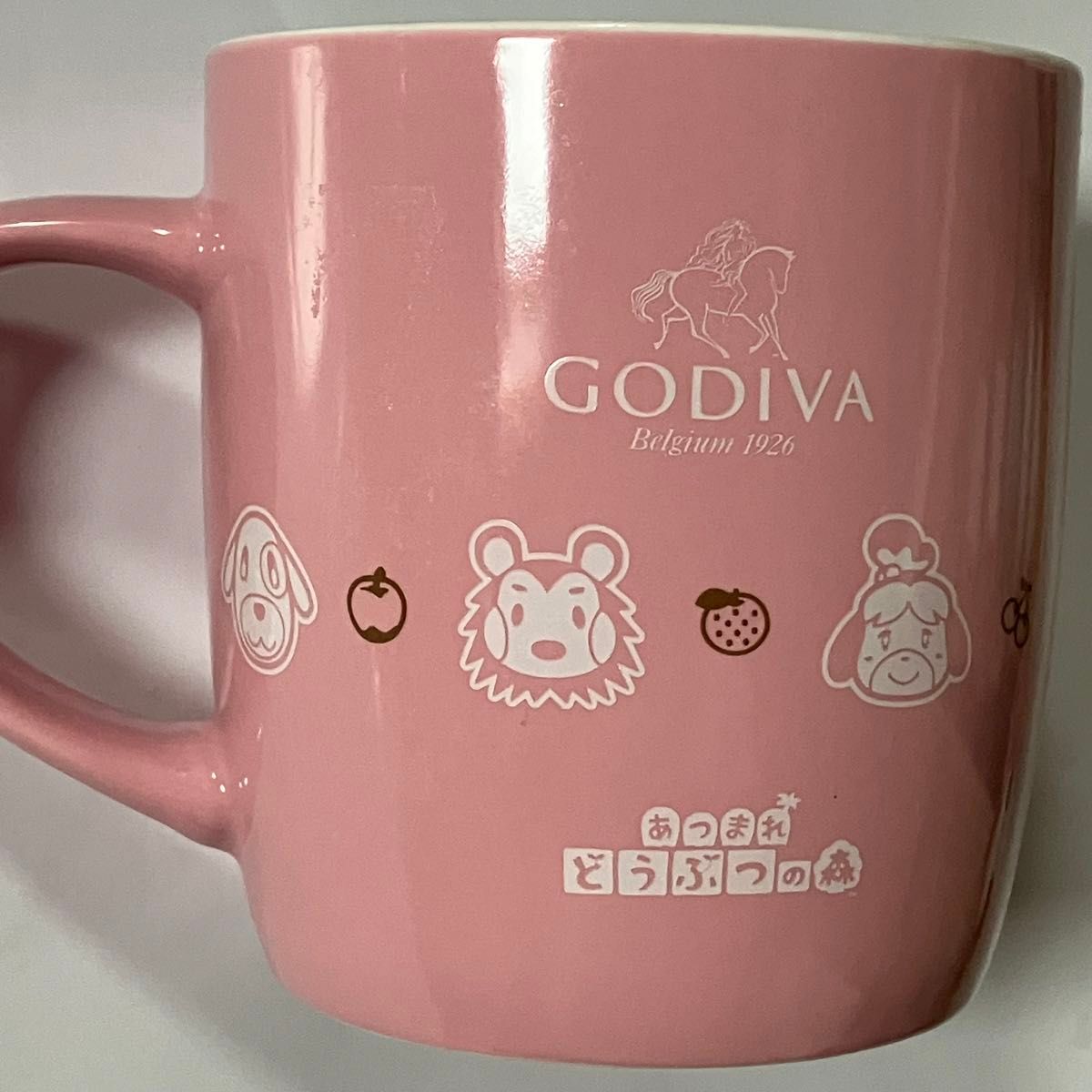 新品未使用 GODIVA ゴディバ バレンタイン あつまれどうぶつの森 陶器製 マグカップ ピンクカラー