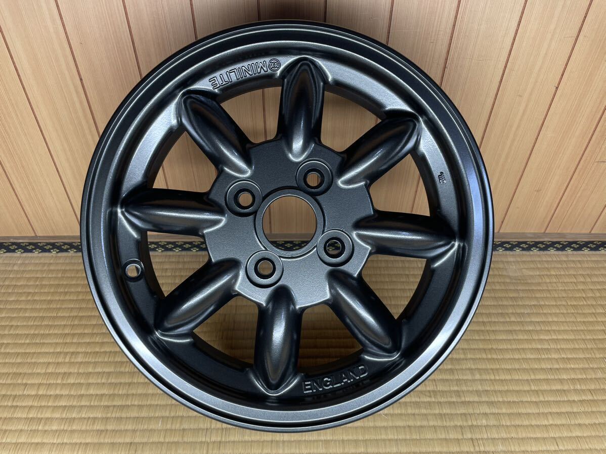 ダイハツ純正 MINILITE ミニライト 4本 14×4.5J ET45 4H PCD100 ガンメタ _画像2