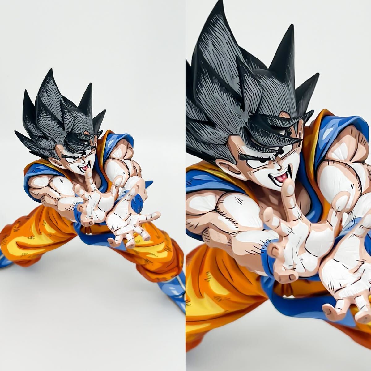 ドラゴンボール 孫悟空 かめはめ波 フィギュア リペイント 二次元彩色 2D DRAGON BALL SON GOKU figure イラスト風の画像2