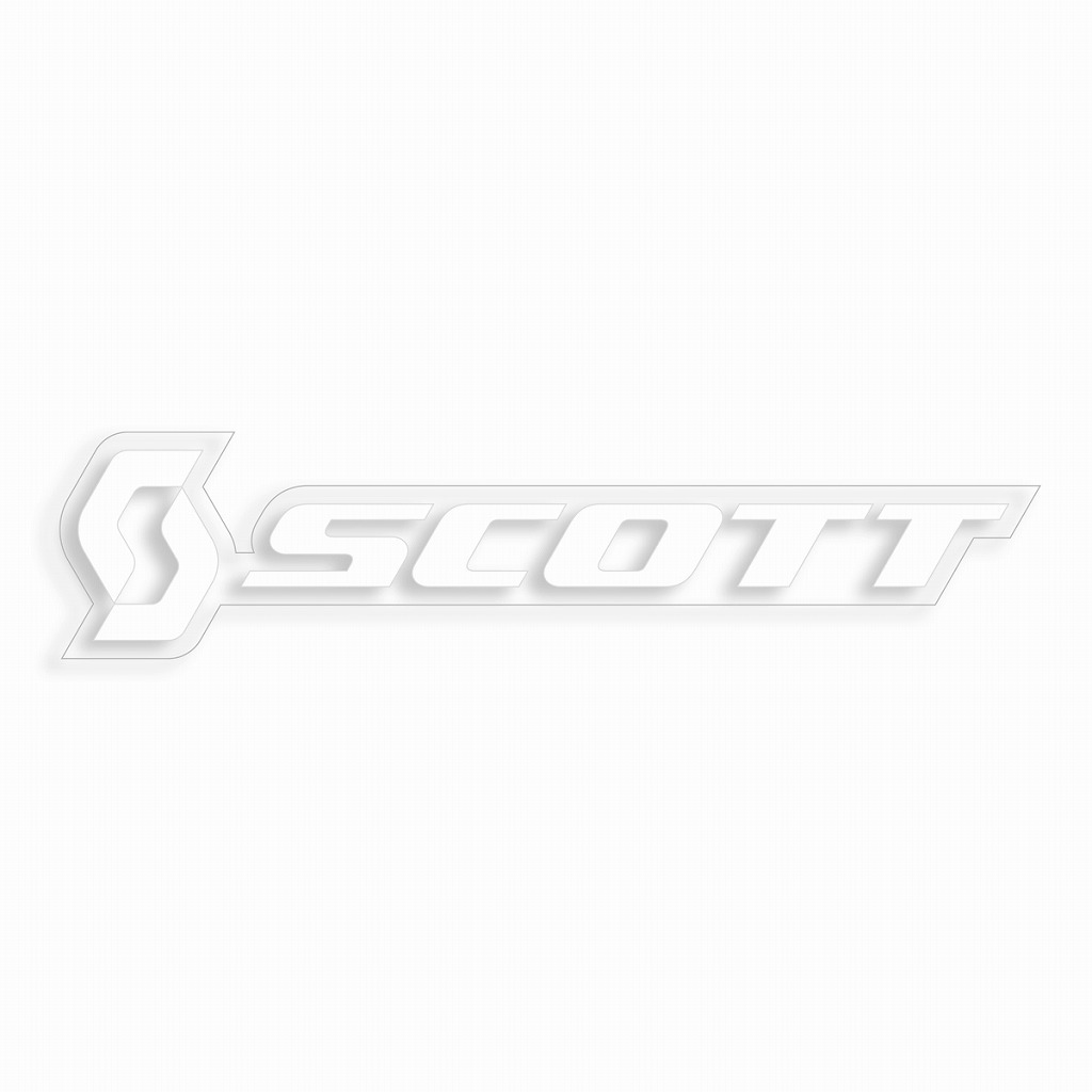 SCOTT スコット 217634-2362-1 ホリゾンタル ステッカー ホワイト 25cm バイク シール アクセサリー_画像1