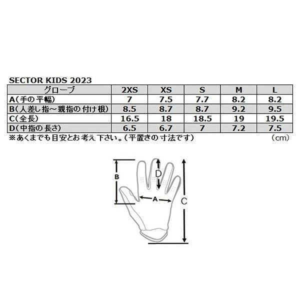 THOR ソアー 3332-1728 SECTOR MXグローブ ブラック 2XS キッズ 子供用 手袋 ウエストウッド_画像4