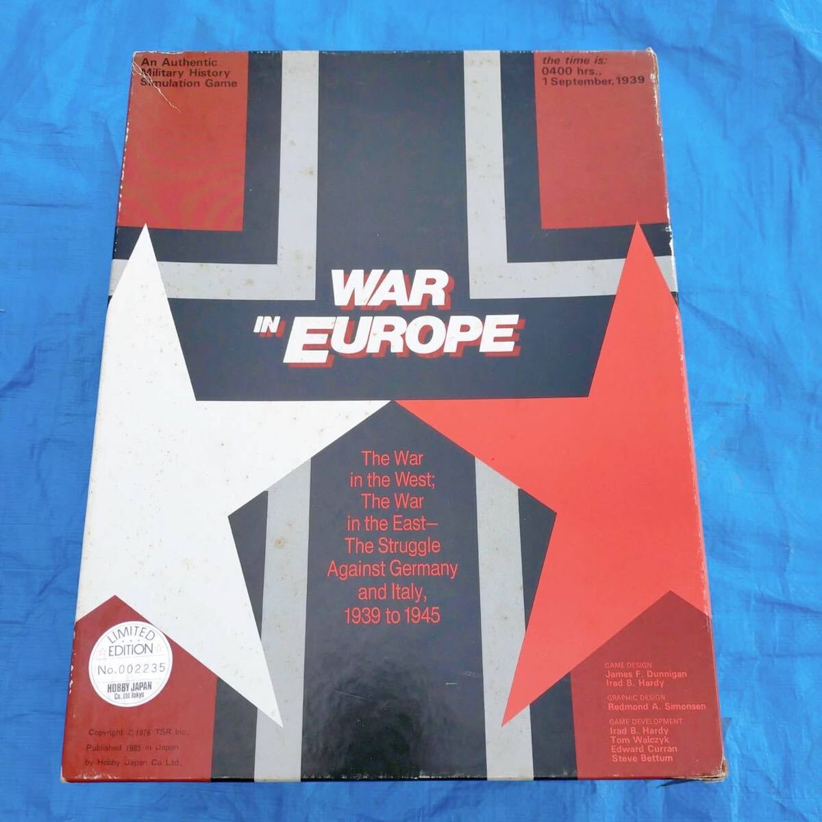 WAR IN EUROPE second next Europe large war board game war game hobby Japan that time thing 