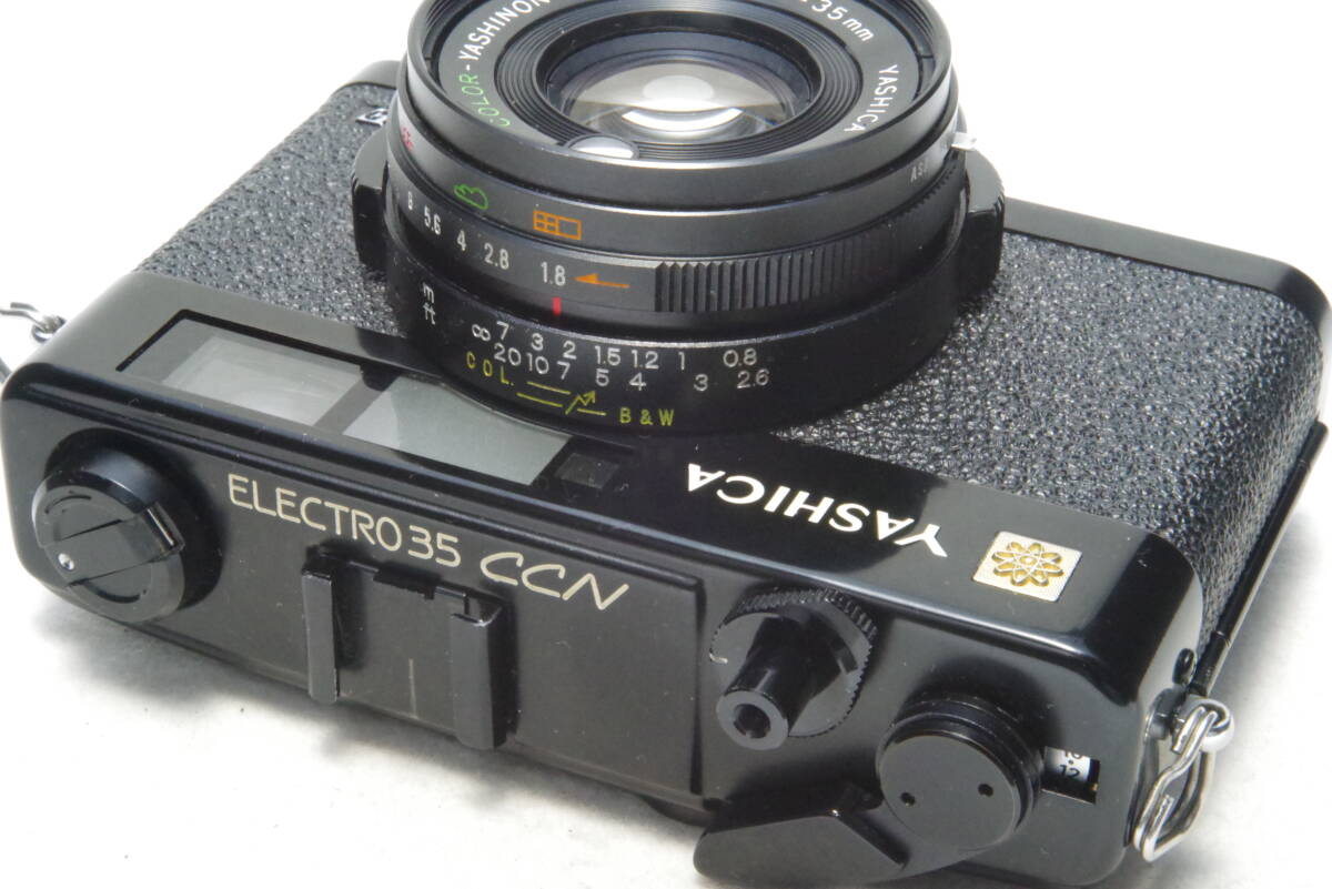 YASHICA ELECTRO 35 CCN WIDE エレクトロ ワイド 黒 ブラック 35mm Film Camera フィルム カメラ Range Finder レンジ ファインダー 動確の画像5