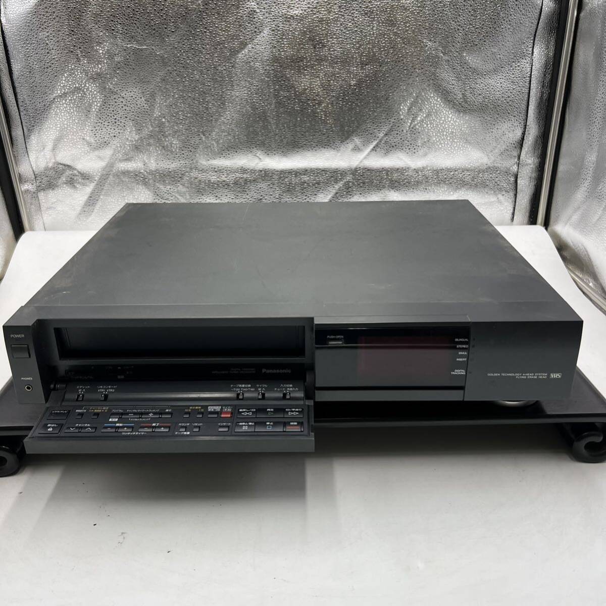 C838 Panasonic パナソニック VHSビデオデッキ Hi-Fi ステレオ NV-F400 コード無し ジャンク_画像1