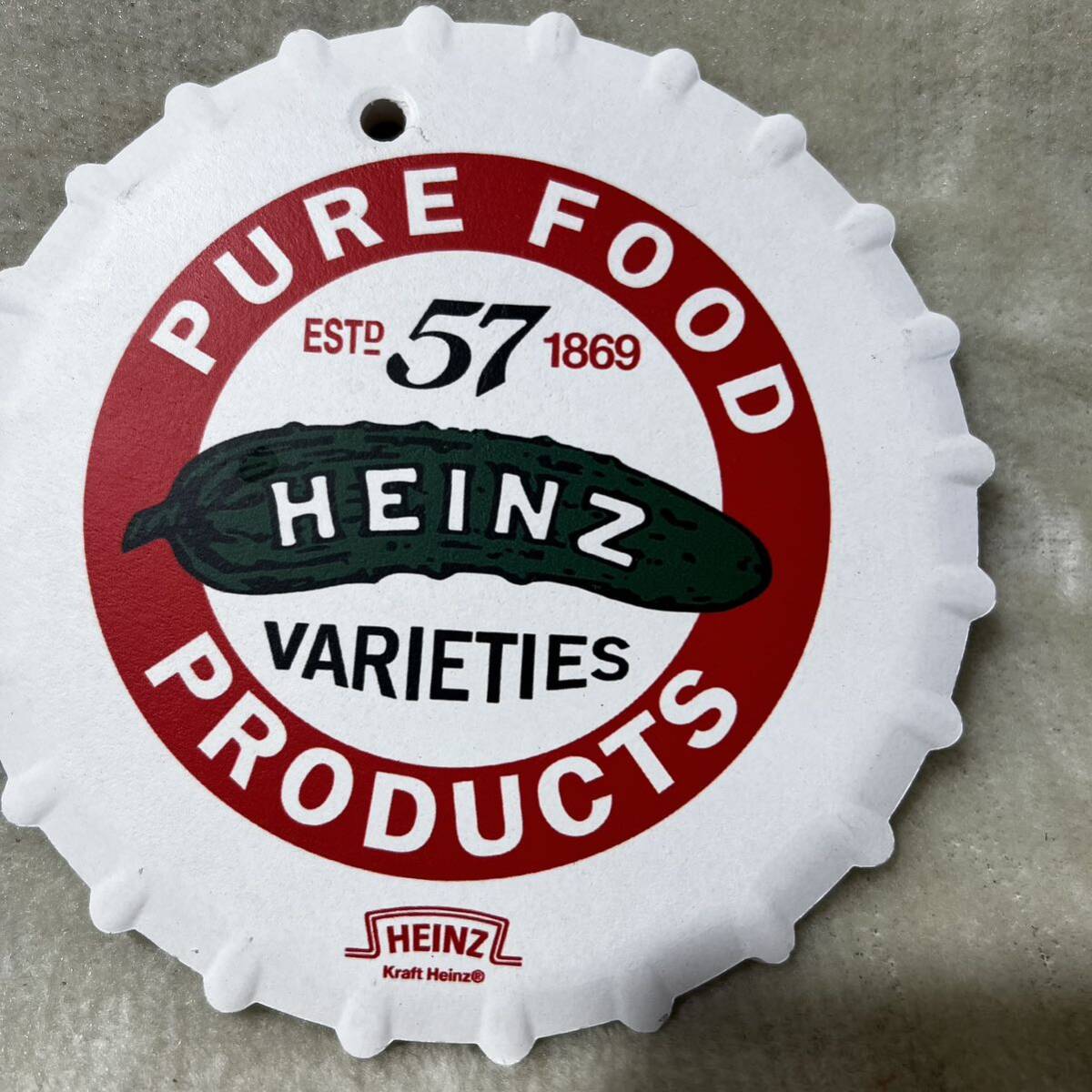 C916 HEINZ ハインツ 鍋敷き 2枚セット 焼き物 コルク 未使用保管品 パッケージ無し コレクション_画像3