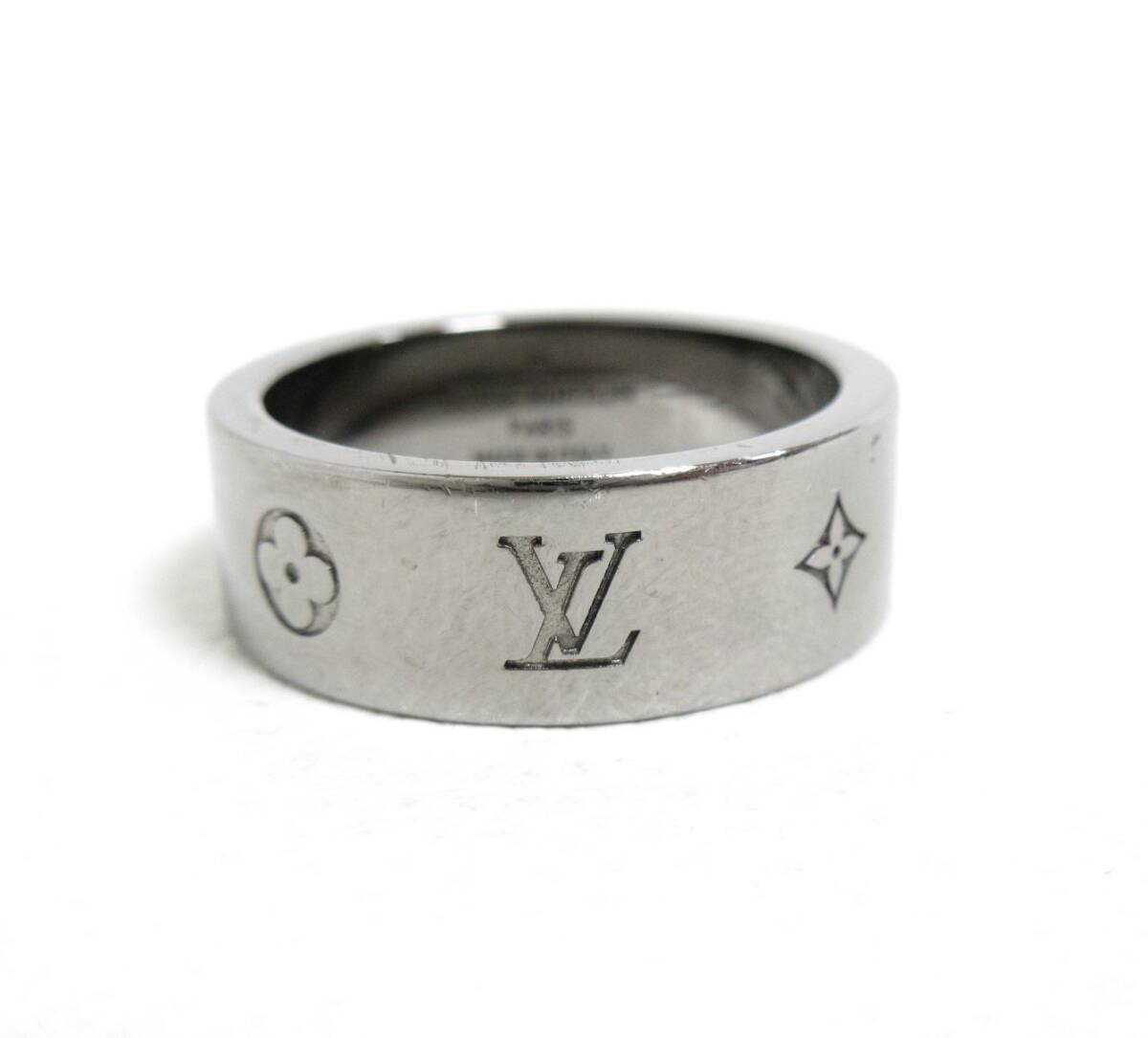 12691◆LOUIS VUITTON ルイヴィトン M00513 バーグ・LV インスティンクト リング/指輪【OB0261】M/約22号 MADE IN ITALY 中古 USED