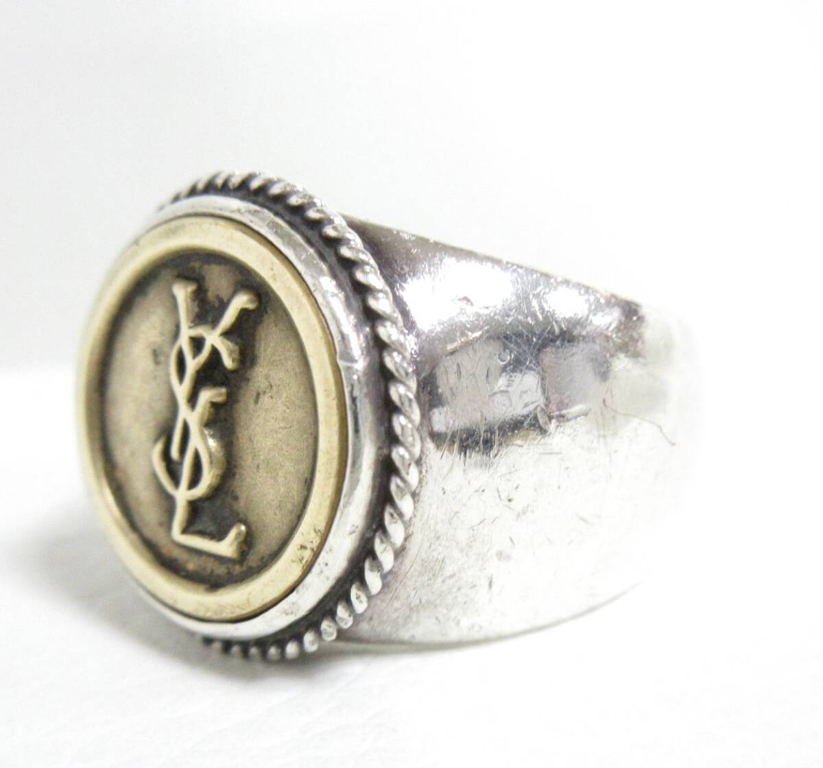 12760◆Button Works x Larry Smith YSL Vintage Button Ring ラリースミス ボタンワークス リング/指輪 925【約17号】 中古 USEDの画像6