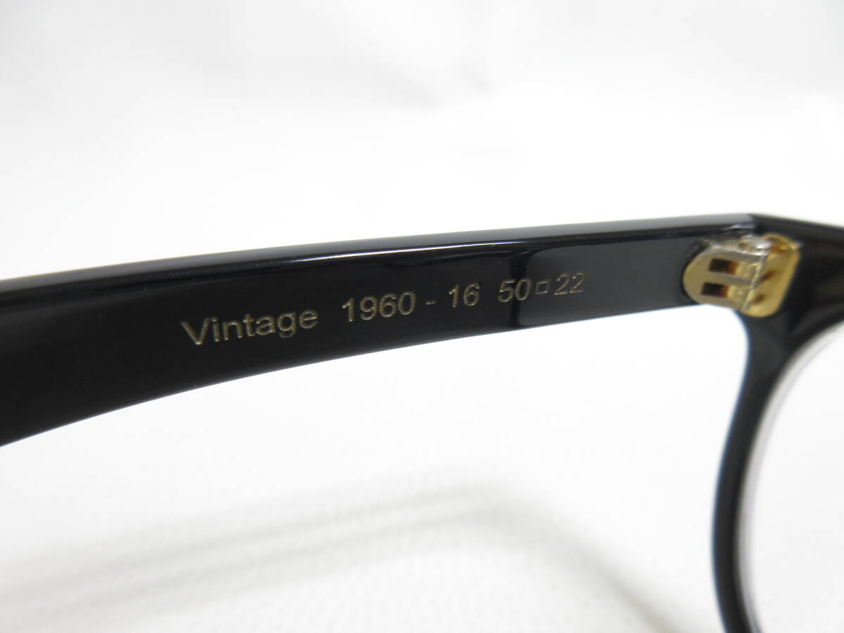 12920◆EMMANUELLE KHANH エマニュエルカーン Vintage 1960-16 50□22 メガネ/眼鏡 HANDMADE IN FRANCE 中古 USEDの画像6