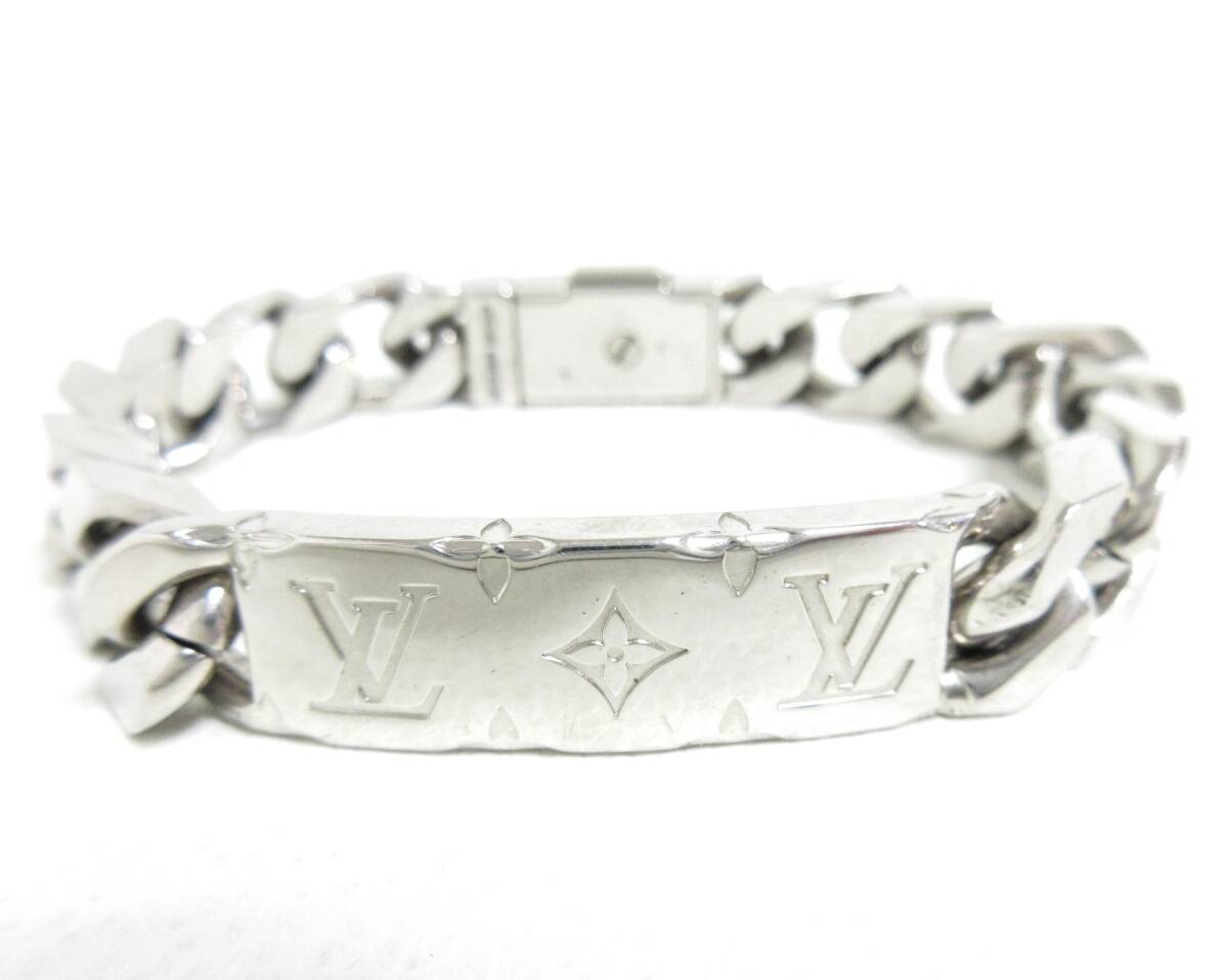 12688◆LOUIS VUITTON ルイヴィトン ブラスレ M00270 IDチェーンブレスレット 金属素材 MADE IN ITALY 中古 USED
