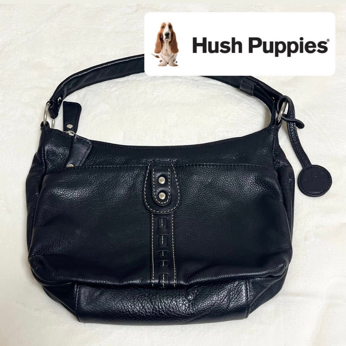 HushPuppiesレザーバッグ チャーム付