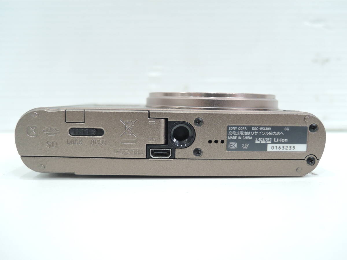 SONY ソニー Cyber-shot DSC-WX300 ブラウン コンパクトデジタルカメラ 起動確認済 A3445の画像5