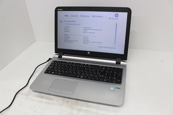 現状 ProBook 450 G3 第6世代 core i5 6200U /4GB/15.6インチ/Wi-Fi/USB3.0/HDMI端子/Win10モデル☆_画像2
