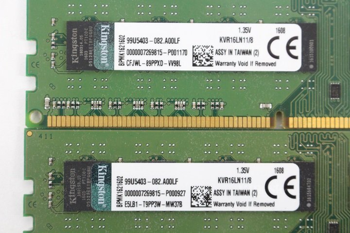 Kingston KVR16LN11/8 DDR3 PC3L 1600 8GB×2枚☆合計16GB メモリ☆の画像2